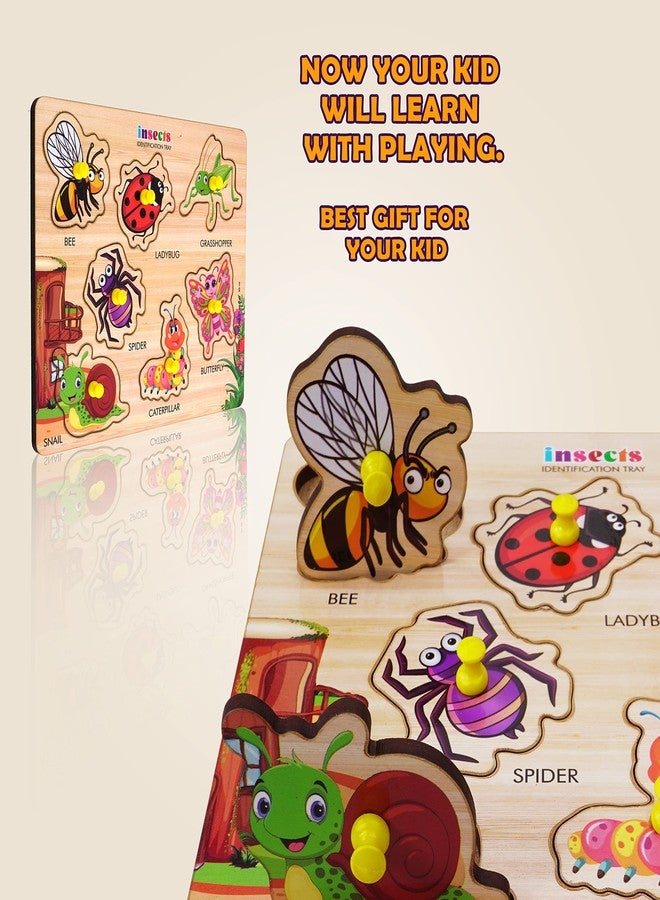 HIGHROOF® Kids Fort Pre Nursery Educational Jigsaw Puzzles for Adults Kids Learning Toys Kit Board Game 3 pcs Set of Hindi Letters Insects & Shapes & Colours Educational Toy - Image 4